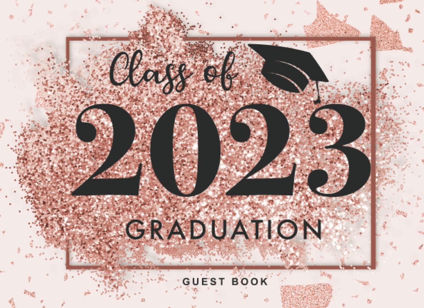 Class Of 2023 Graduation Guest Book Pink Cover Guest