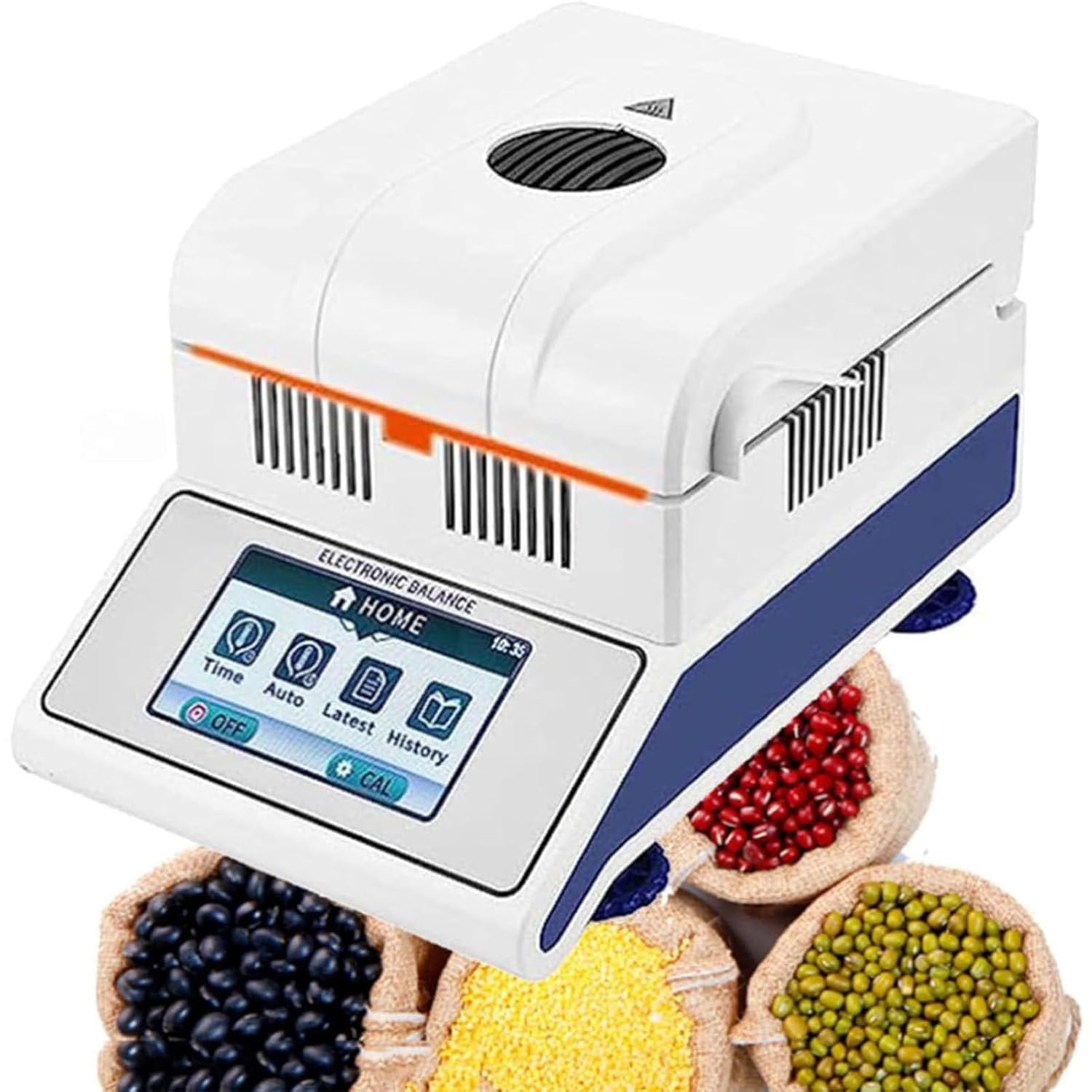 Electronic Moisture Tester,Halogen Moisture Analyser,Halogen Heating Technology for Accurate Measurement,High Precision Intelligent Operation,Multiple Heating Modes for Powder,Grain,Tea(100g/0.002g)