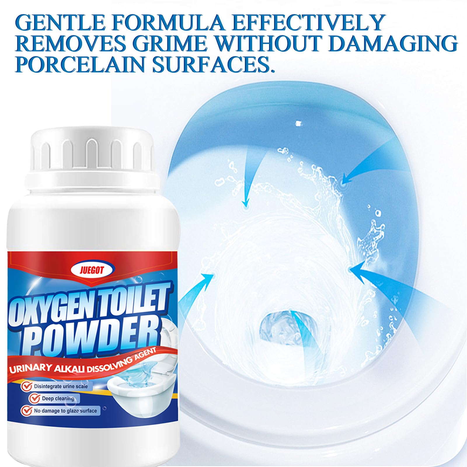 Juegot Detergente per WC, Efficiente e facile da usare Detergente in schiuma in polvere per WC perfettamente pulito 1 pezzo - 250 ml