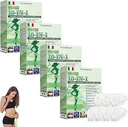 GLORENDA Moringa NAD+ 10-in-1 Cerotto Avanzato Nano Microneedle, Naturali Moringa Cerotti Dimagranti, GLORENDA Cerotti Dimagranti Efficaci, per Addome, Gambe e Braccia (4 Scatole)