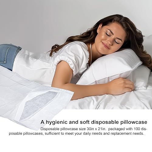 Miniatura 5 de Fundas de almohada desechables (paquete de 100), fundas de almohada a granel para viajes a hospitales médicos, fundas de almohada de papel
