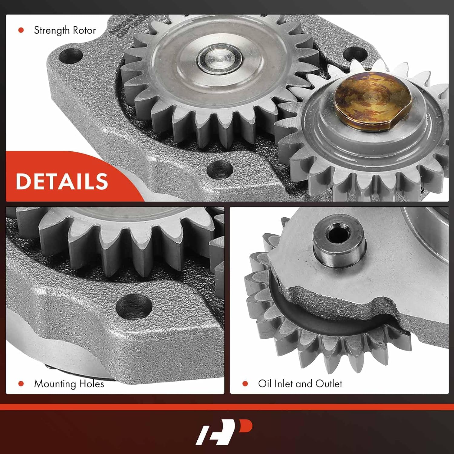 A-Premium Engine Oil Pump - Compatible with Cummins Engine: 4B, 4BTAA4.5-BE, 6BT, B-5.9, BTA, ISB4.5, ISBE4, QSB, QSB4, QSB6.7