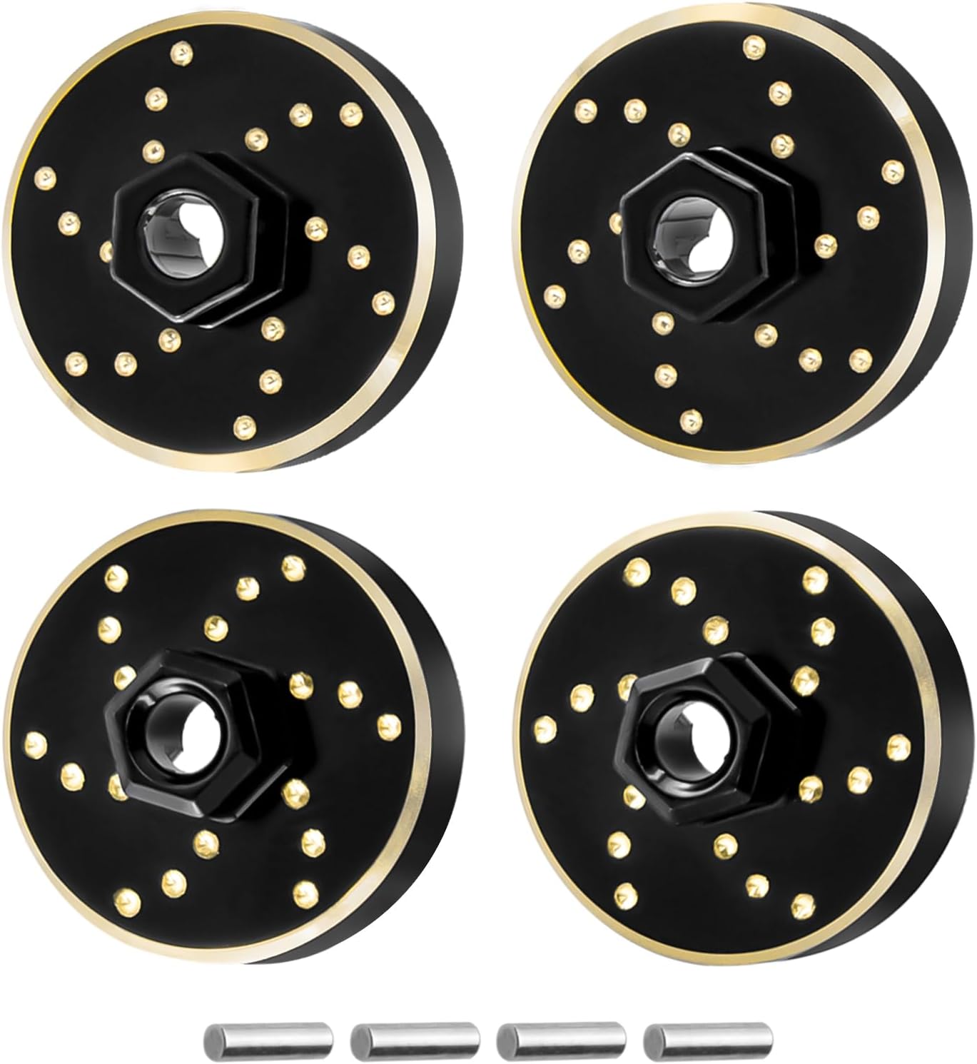 LRFHL RC Brass Wheel Weights Brass Wheel Hex Adapter Counterweight RC Upgrade Parts for 1/32 Redcat Ascent-32
