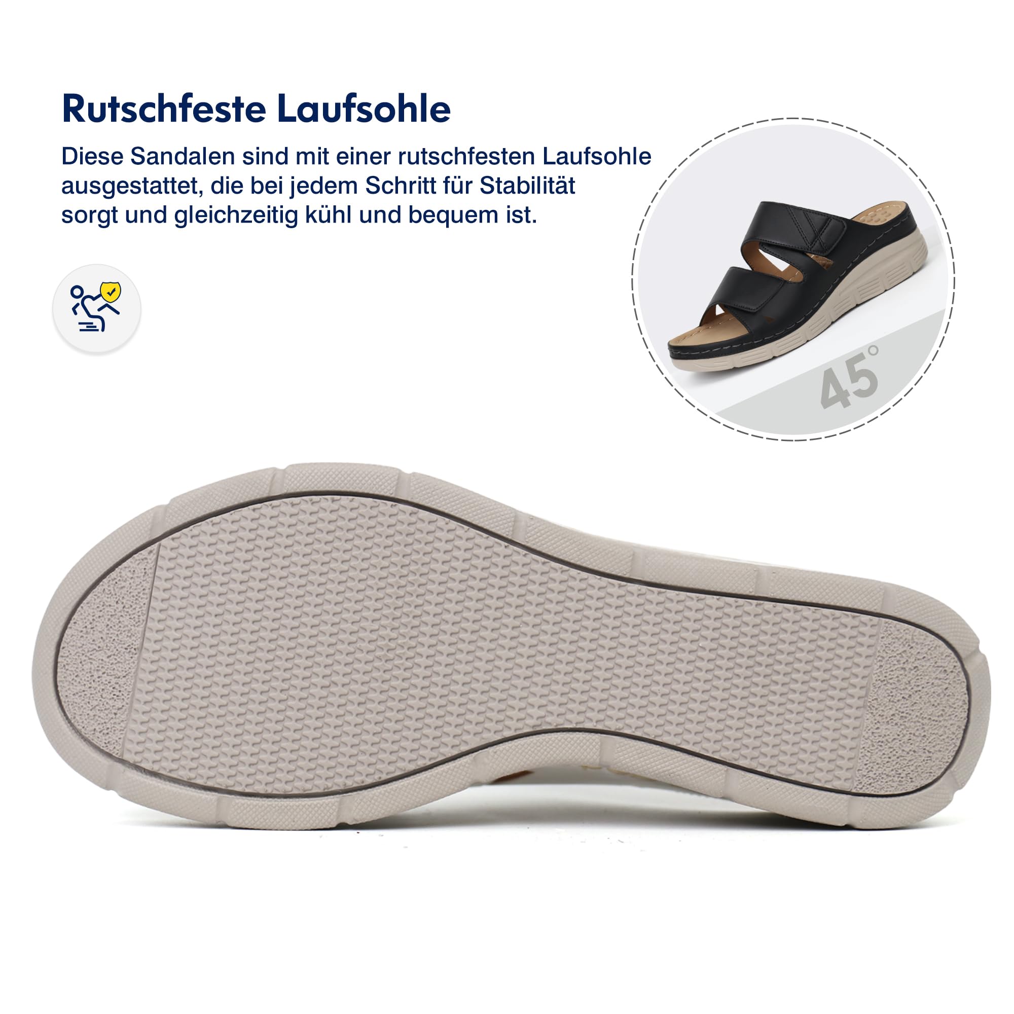 Ortho + Rest Donne Sandali Supporto per l'arco plantare Scivoli ortopedici da passeggio