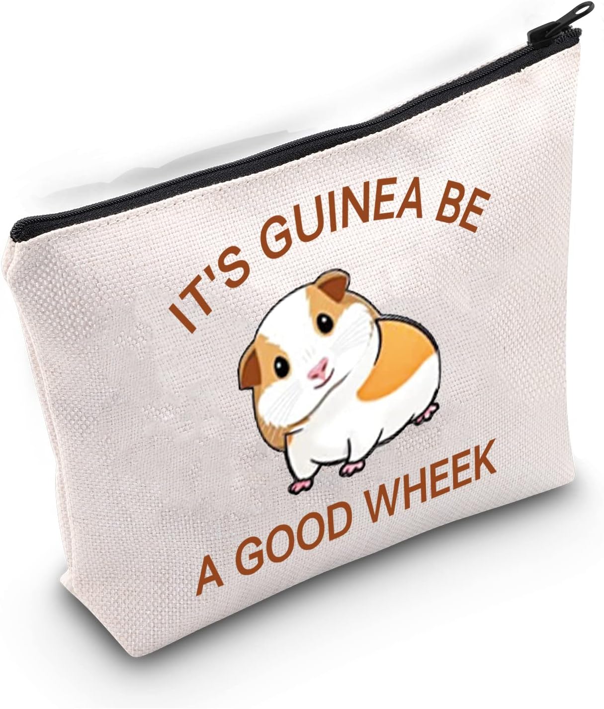 LEVLO Guinea Pig Lovers Gifts It's Guinea Be a Good Wheek Makeup Bags Guinea Pig Mom Lovers