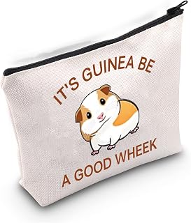 LEVLO Guinea Pig Lovers Gifts It's Guinea Be a Good Wheek Makeup Bags Guinea Pig Mom Lovers