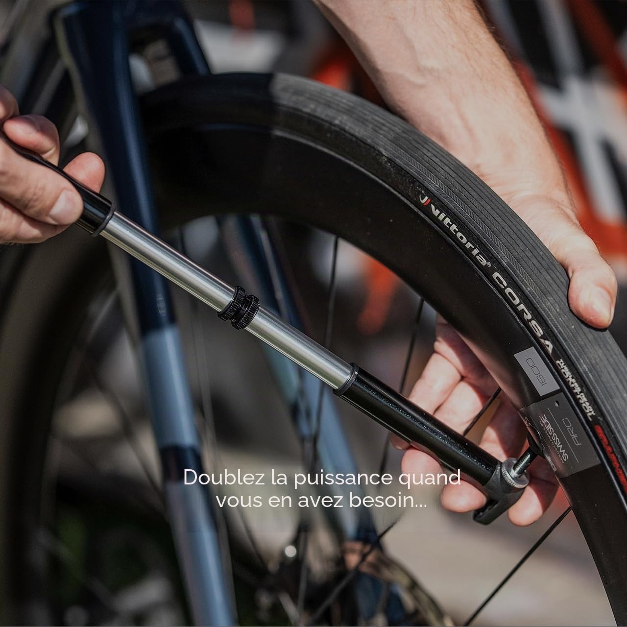 BBB Cycling Pompe À Vélo Mini Pompe Haute Pression 116Psi 120 Mm Pompe 35 CC pour Valve Presta French Pompe Tubeless Compatible Doubleshot Mini BMP-102, Noir