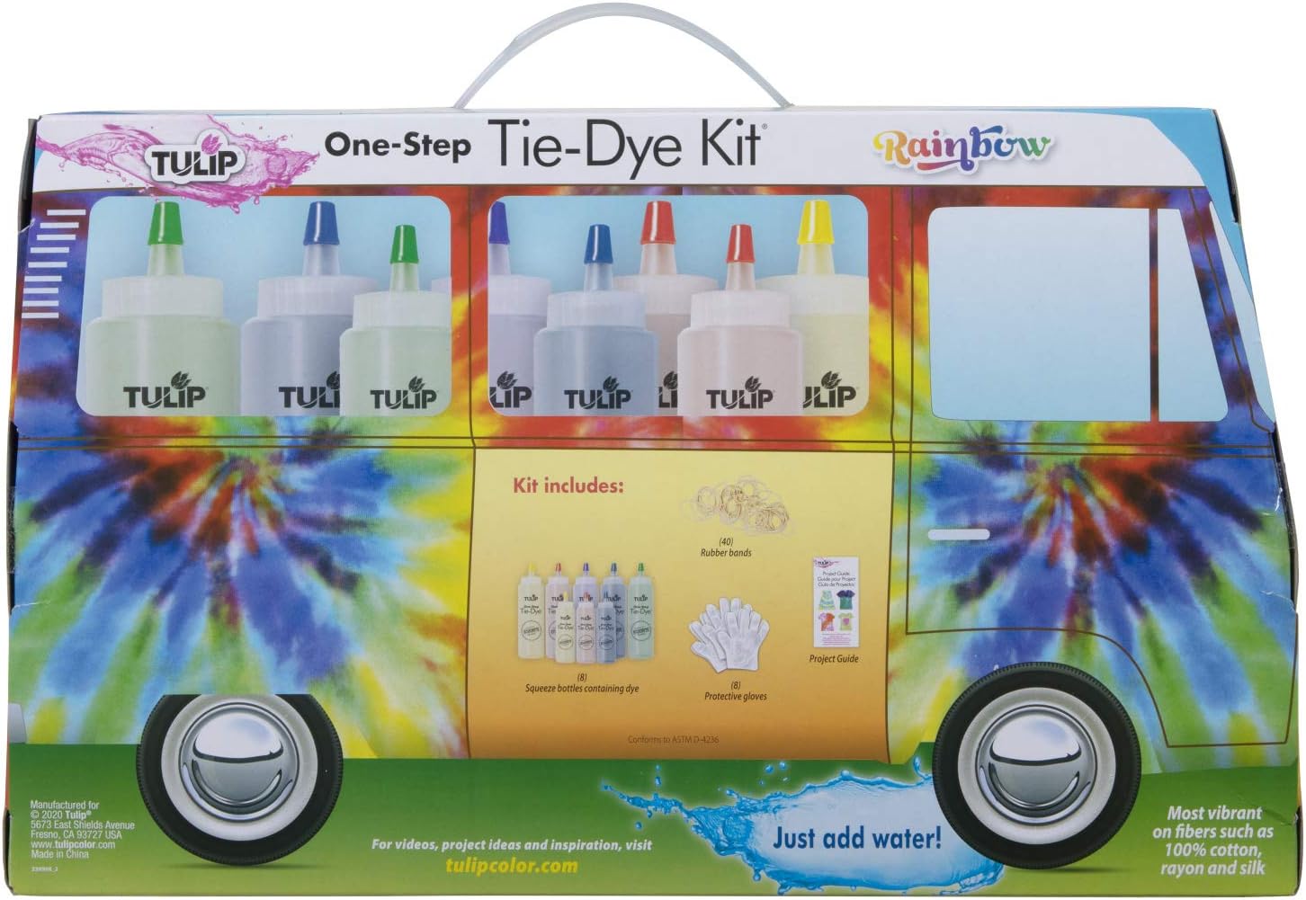 Tulip One-Step Tie-Dye kit Road Trip Bus Kit Rainbow