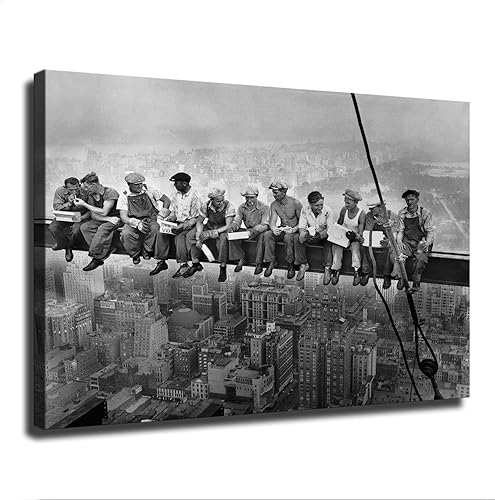 PemzYb Lunch Atop A Skyscraper - New York Iron Workers Poster Wall Art Canvas Pa