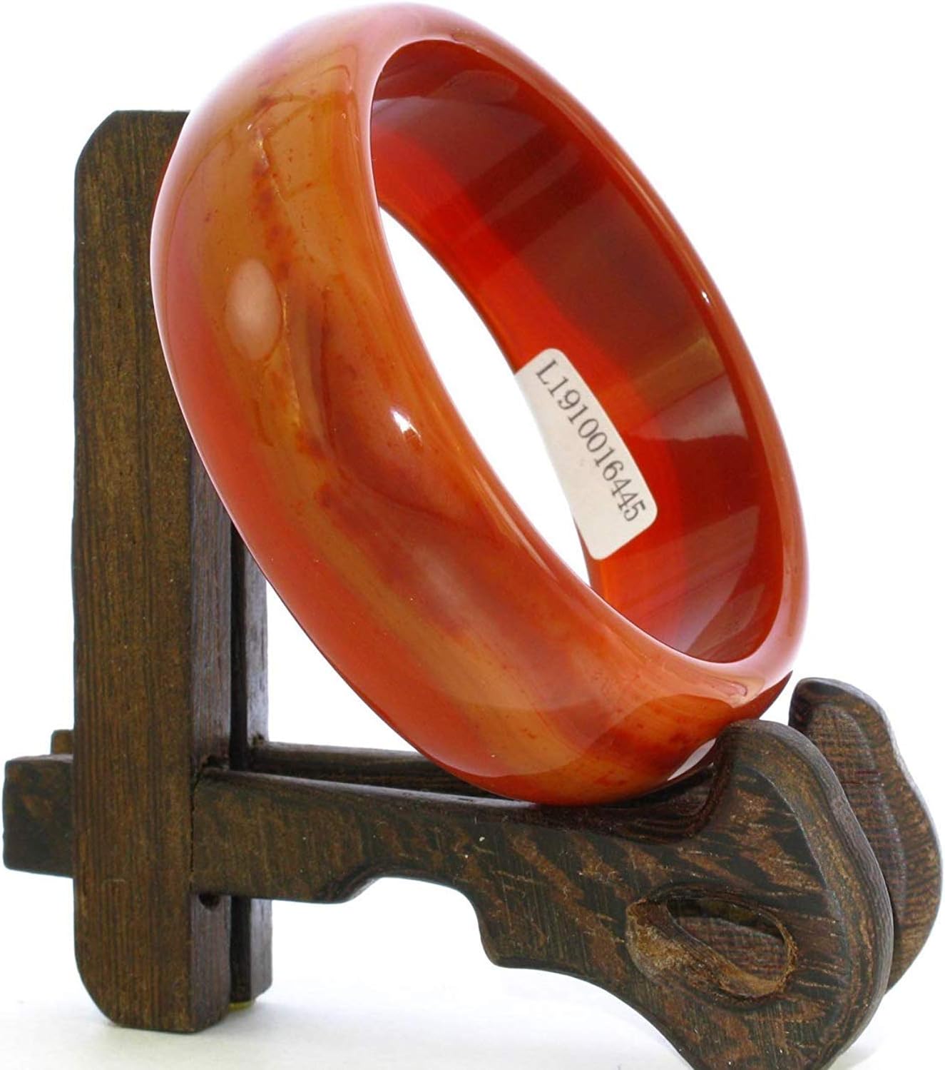 2.3" China Certified Nature Red Chalcedony Jade Women's Bangle Bracelets 6445