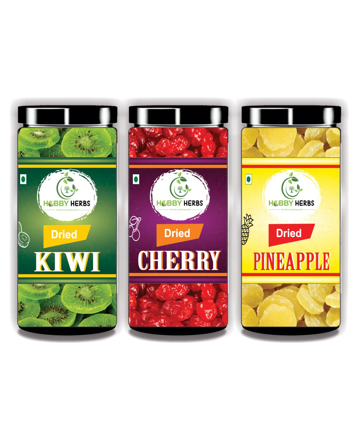 Hobby Herbs Combo of Dried Kiwi, Pineapple, Cherry 600gm (3 x 200 gm) For Ice cream, Shakes-image-38