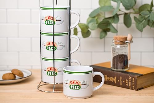 Miniatura 5 de Silver Buffalo Friends Central Perk - Juego de 4 tazas de cerámica con diseño de rayas, 10 onzas Ubicaciones de Gilmore Girls