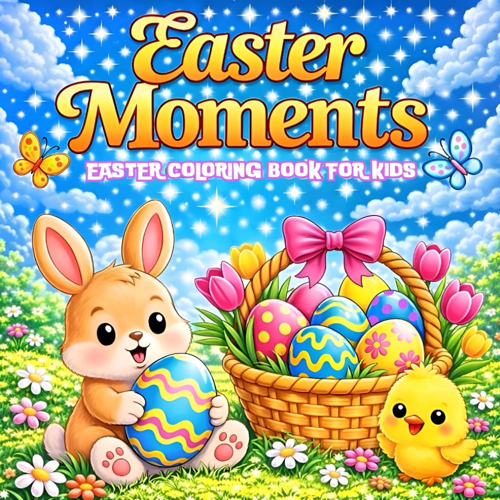 Easter Moments: Fun & Creative Easter Coloring Pages for Kids 8–12 | Cute Bunnies, Spring Scenes, Easter Eggs & Cozy Holiday Moments (Holiday Moments Coloring Collection)