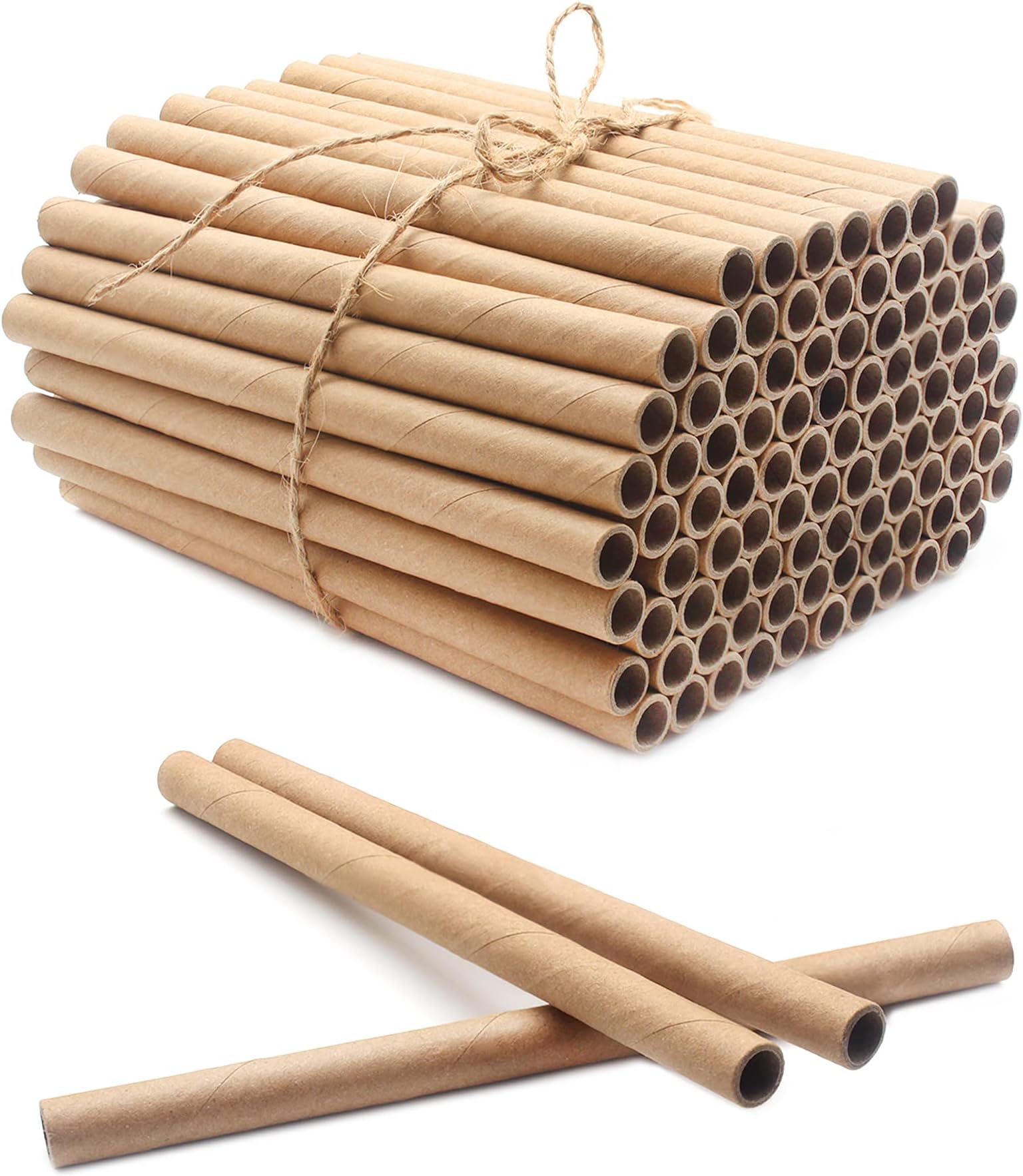 Anvin Pack of 100 Mason Bee Tubes 15cm Nesting Refill Cardboard Tubes