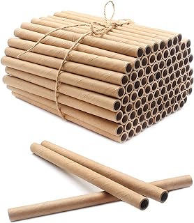 Benvo Mason Bee Tubes 6 Inches Nesting Refill Cardboard Tubes Bee House Paper Inserts Replacement Liners for Bee Hotels Bee Condo Mason Bee House Beekeeper Accessory(100 Pieces, 5/16 Inch Diameter)