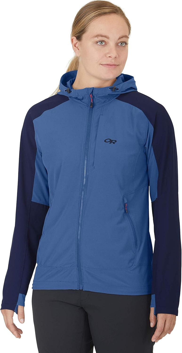 Outdoor Research Women's Ferrosi Hooded Jacket, Lapis, X-Small: Clothing