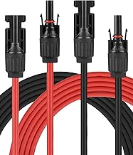 Diealles Shine® Solar Cable 4 mm², Extension Cable, 3 m PV Cable with Solar Plug, IP67 Waterproof, Red + Black