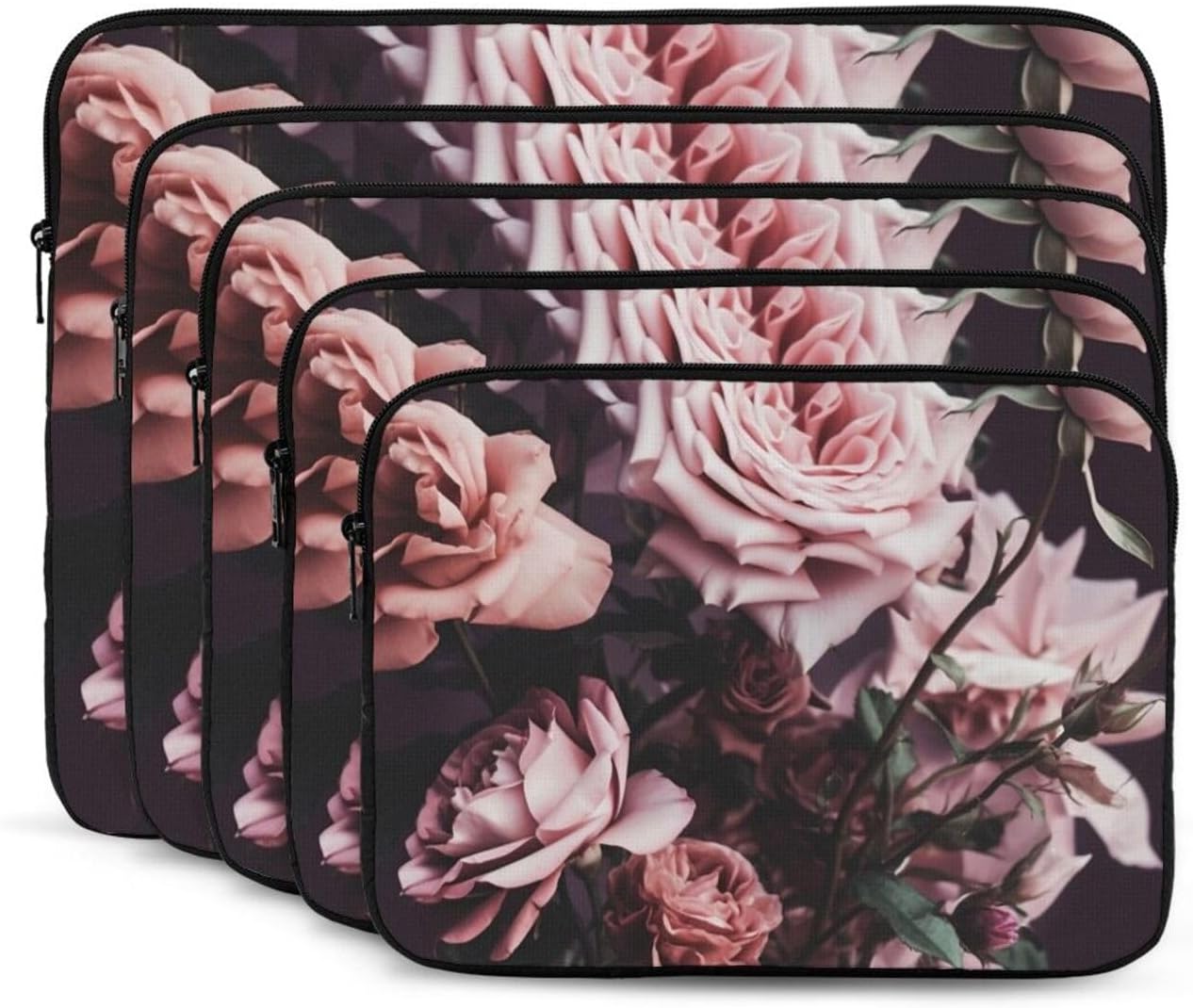 Laptop Sleeve Case 15 inch Shockproof Protective Computer Carrying Cover Flower Aesthetic Laptop Case Travel Laptop Bag for Men Women image 2
