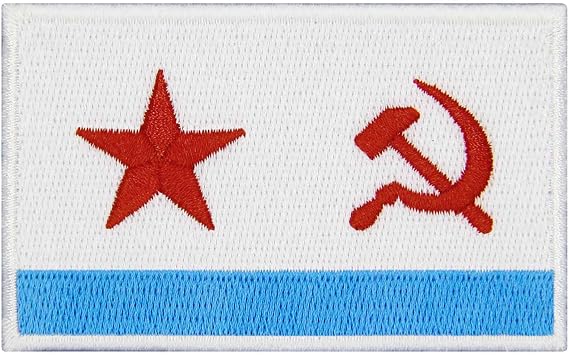 EmbTao Russian Soviet Union CCCP Flag Patch Embroidered Biker Badge Applique Iron On Sew On Emblem