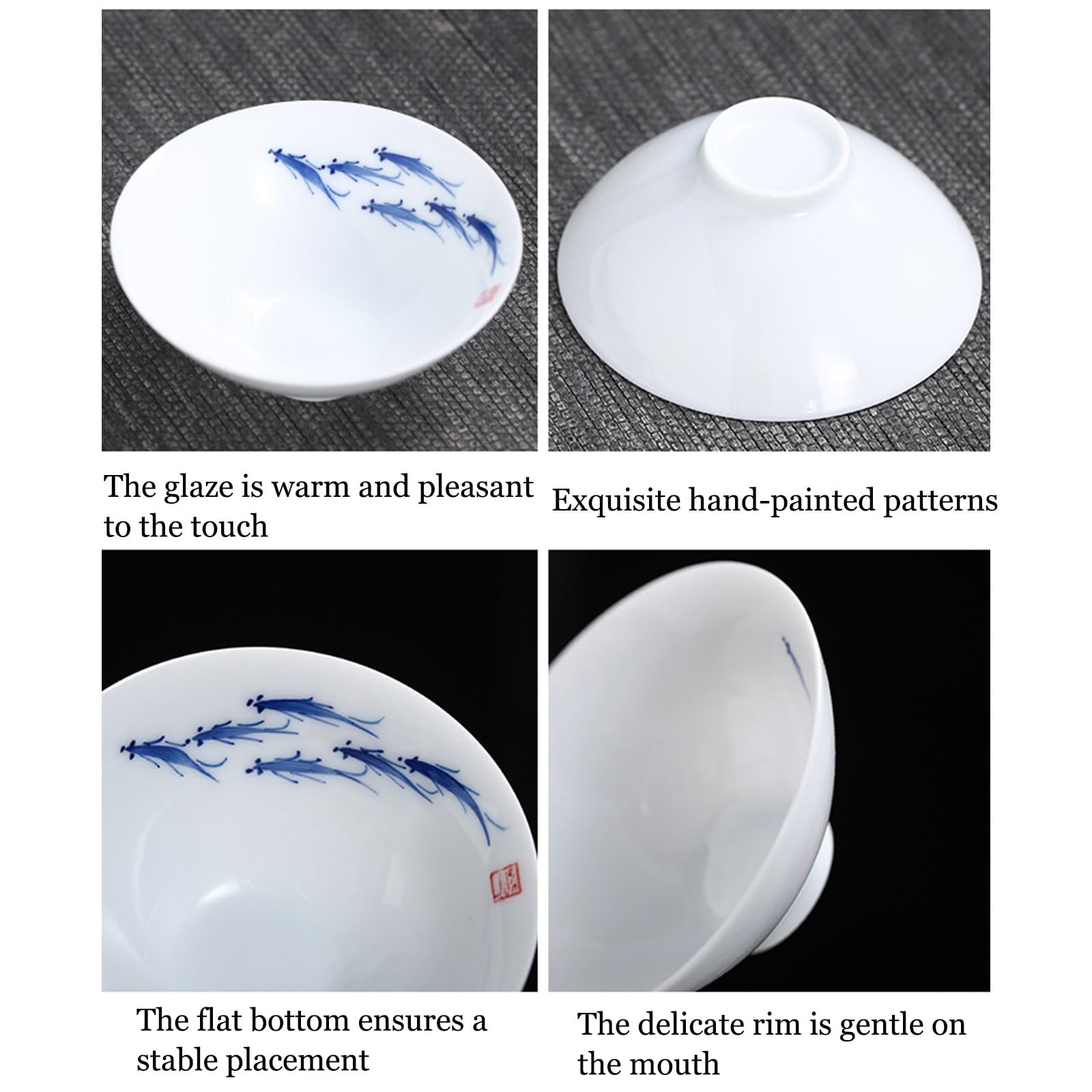 Zestaw filiżanek 6 sztuk porcelanowe pudełko prezentowe ręcznie rysowane ręcznie do domu i podróży herbata