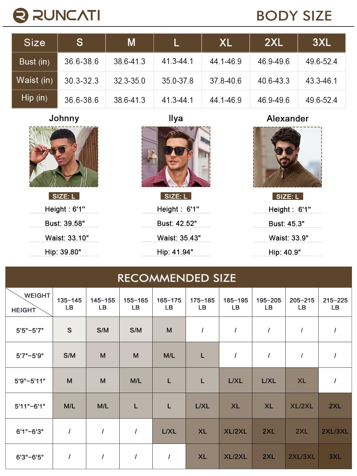 Runcati Mens Quarter-Zip Pullover Sweater Casual Mock Neck Knitted Winter Warm Ribbed Polo Sweaters