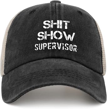 Shit Show Supervisor Hat Men Baseball Cap Fashionable Cap