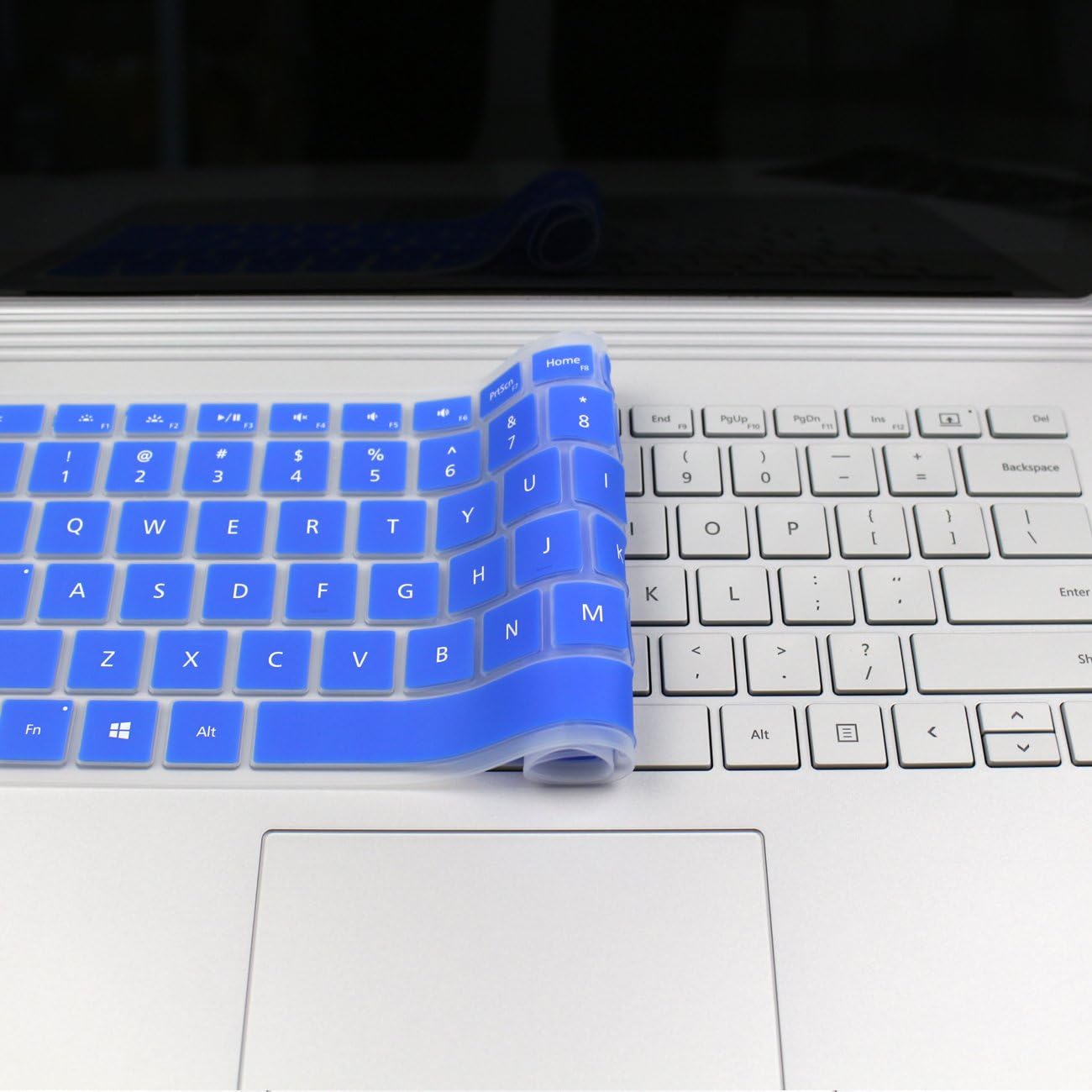 ProElife Ultra Thin Soft Sticky Silicone Keyboard Protector Cover Skin for Book 13.5" (with or w/Out Retina Display) (2015 Oct. Release)--Blue