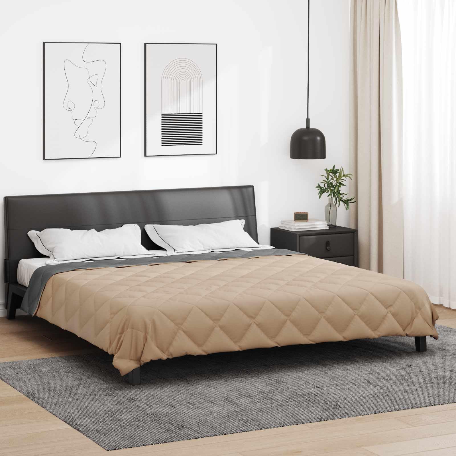 Generico Piumone Completo Annuale Antracite e Talpa 220 x 240 cm,Biancheria,Lenzuola e Coperte,Trapunte e piumini-42025545
