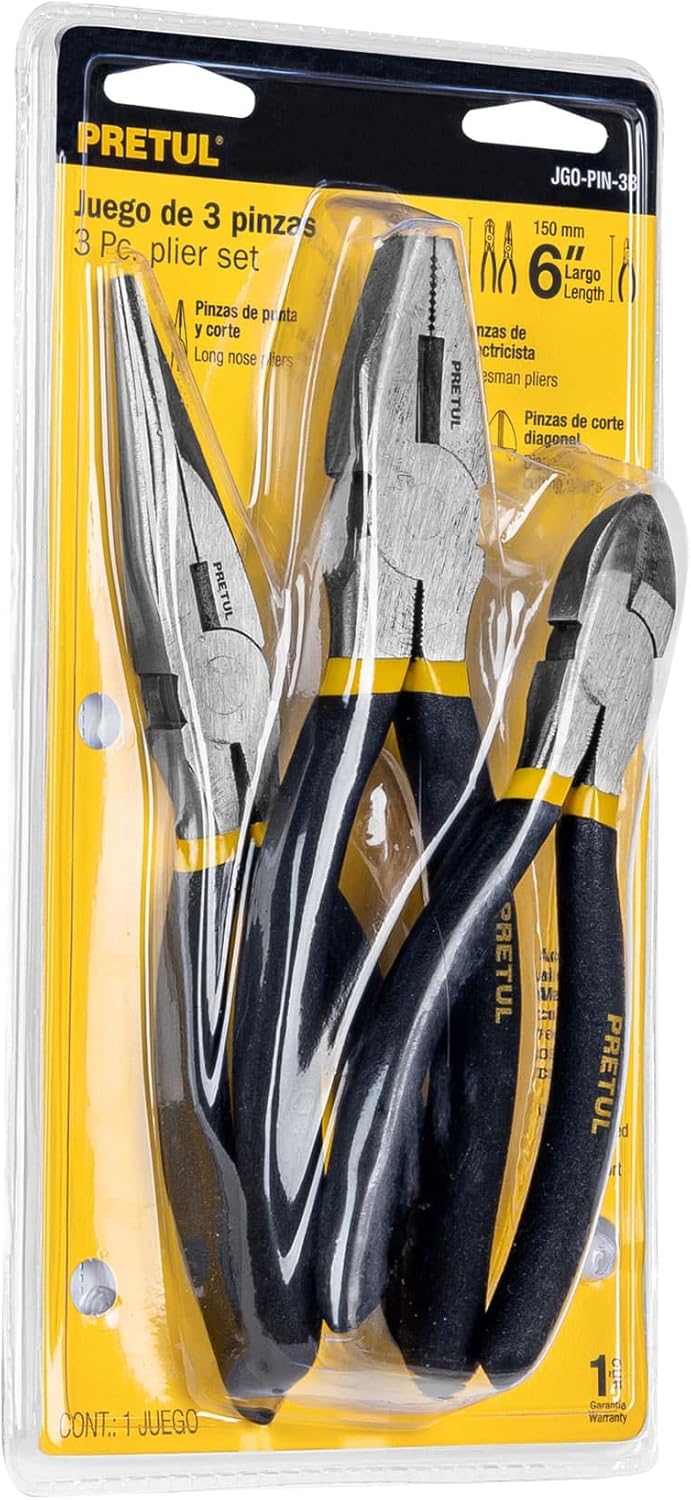 Tong set, 3 parts blister, Pretul