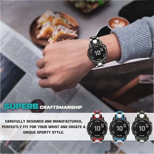 Miniatura 7 de OVERSTEP Compatible con la correa de reloj Fenix 5, 0.866 pulgadas QuickFit Correa de liberación rápida para Garmin Fenix 5 PlusFenix 6Fenix 6