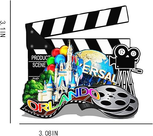 Miniatura 3 de Imán de Orlando de los Estados Unidos, imán de madera para nevera, monumentos 3D, viajes, coleccionables, recuerdos, decoración hecha a mano, 11