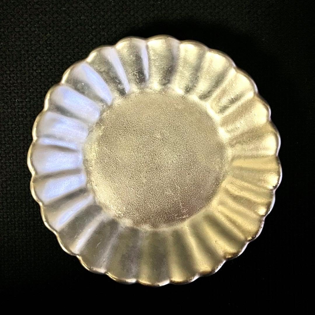 有田焼 銀彩菊割型 小皿 取皿 4枚セット