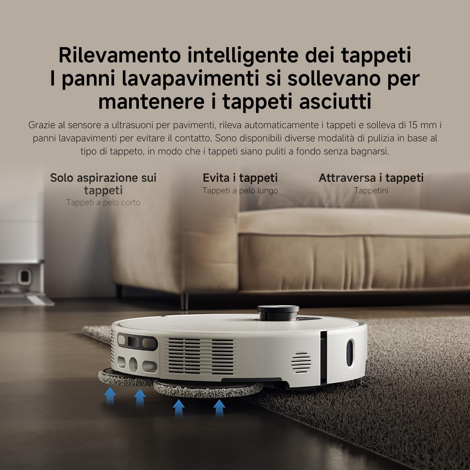 XIAOMI Robot Vacuum 5 - Robot aspirateur - Avec fonction de nettoyage et aspirateur - Robot aspirateur - Avec radar rétractable intelligent dToF - 20 000 Pa - Station d'aspiration autonettoyante sans