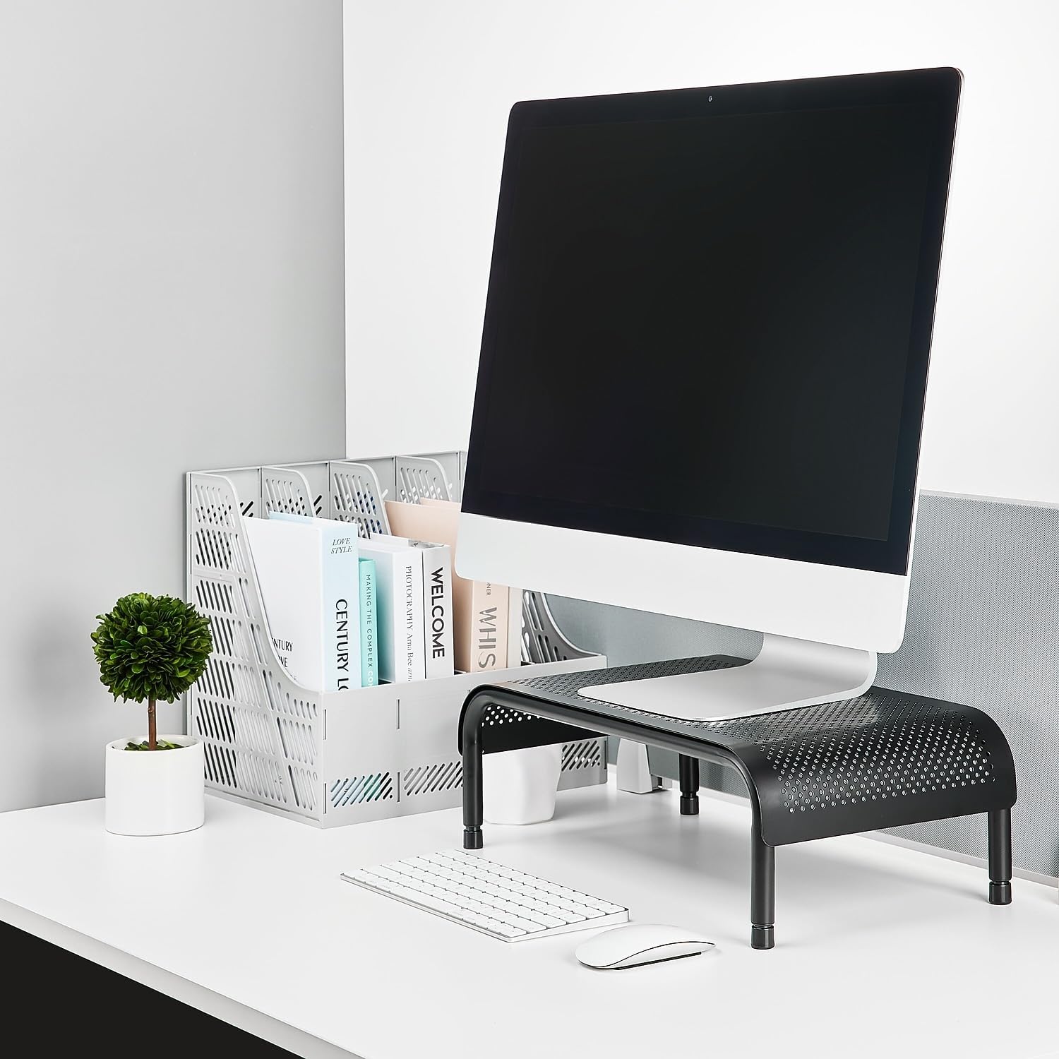 Staples Adjustable Steel Monitor Stand – Ergonomic Desktop Riser for Monitors, Laptops & Office Accessories