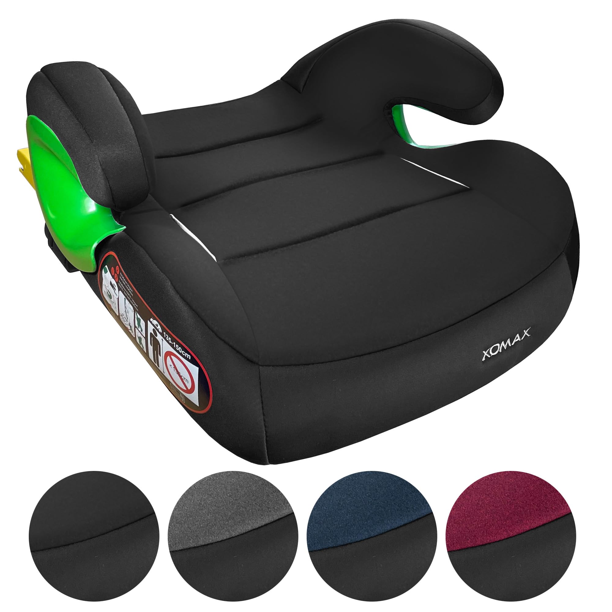 XOMAX KBH310 Rehausseur de siège pour enfant avec ISOFIX I évolutif I 15-36 kg, 3-12 ans, groupe 2/3 I ECE 8