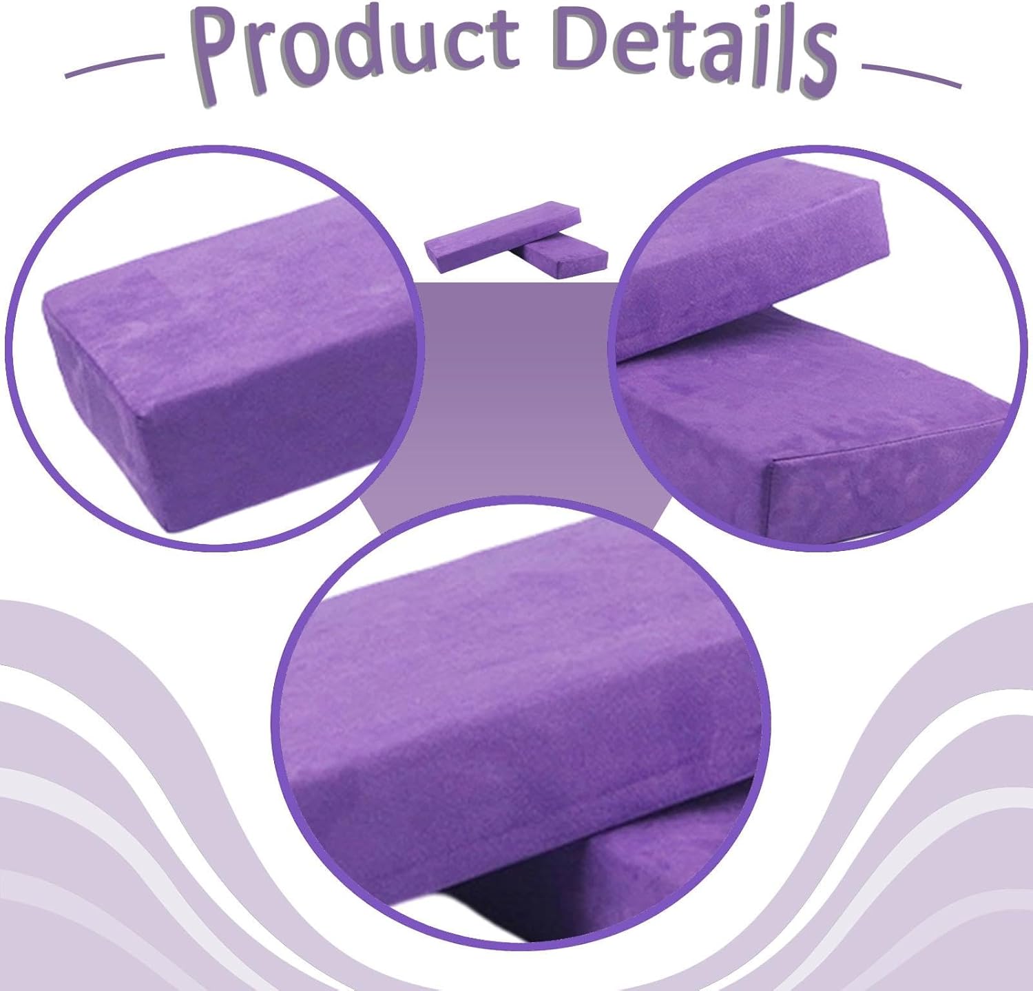 Yoga Bolster Pillow Comfortable Multipurpose Yoga Accessories Professional for Legs Modification Rectangular Support Cushion