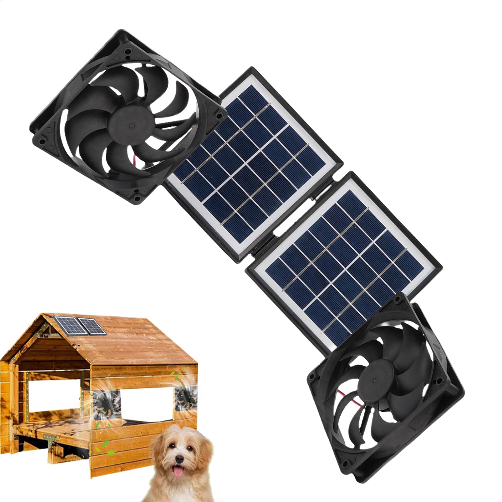 Ventilatore di scarico solare per capannone, ventilatore ad solare | Circolatore d'aria da 10 W, resistente all'acqua, ad alta velocità, per finestre, cortili, cucce per cani, serre, galline