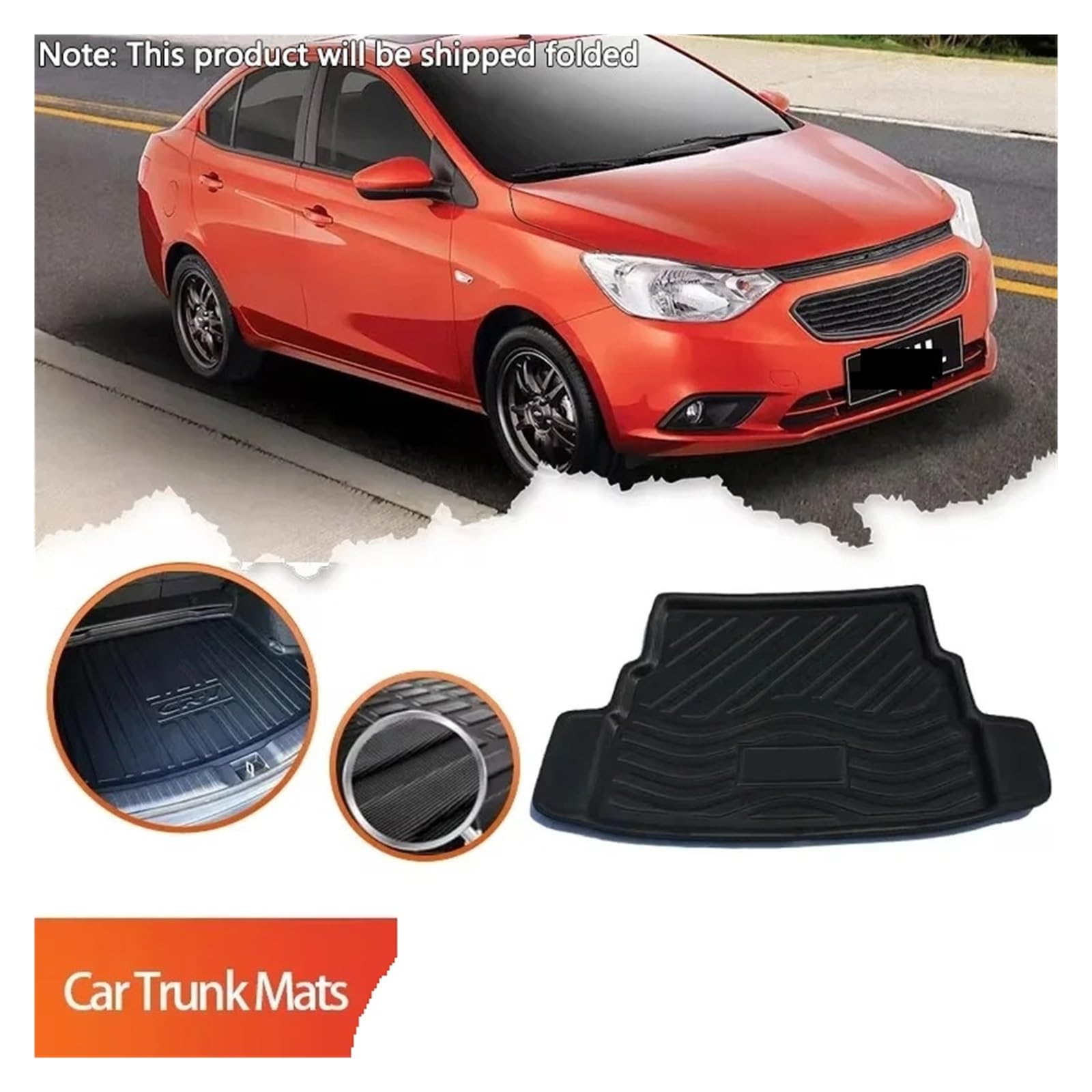 Kofferraumwanne Für Chevrolet Sail Aveo 2016 2018 2020 2021 2015~2023 Auto Stamm Matten Boot Cargo-Liner Abdeckungen Hinten Gepäck Pads Schutzfrachtmatte