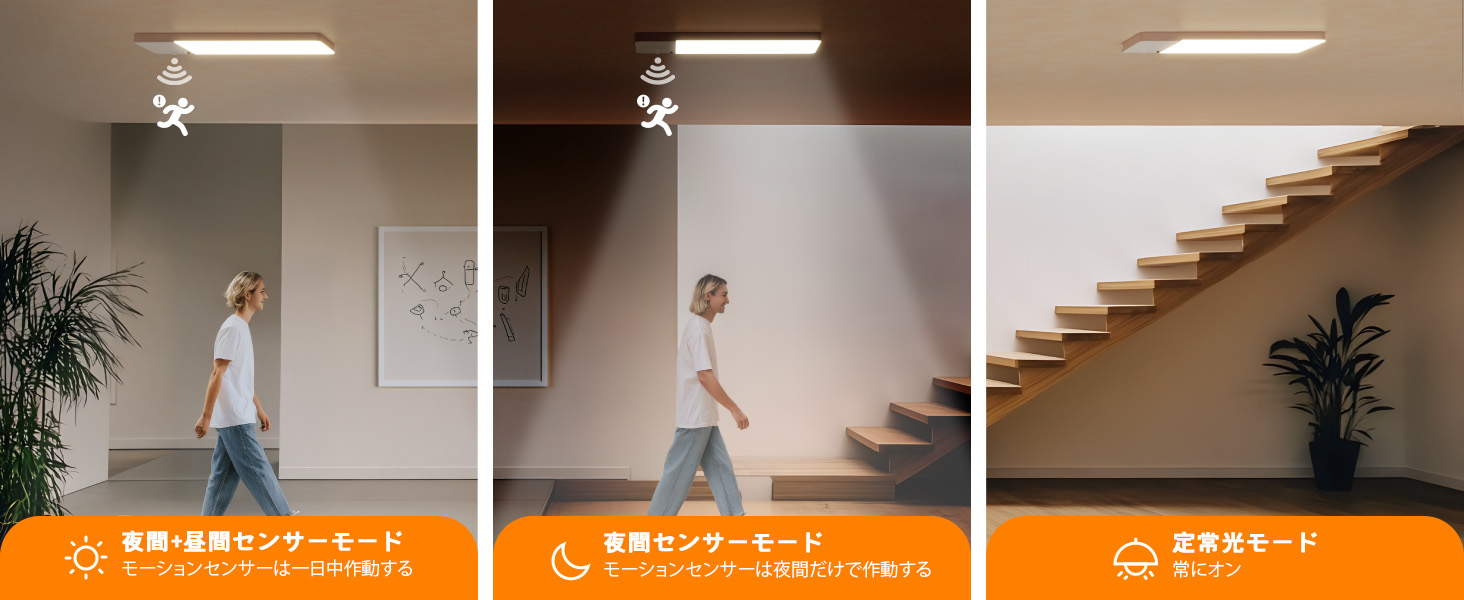 Amazon.co.jp : 12000mAh シーリングライト 人感センサー付 LED