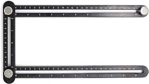 Miniatura 6 de VViViD - Regla universal de aluminio con tres soportes, color negro