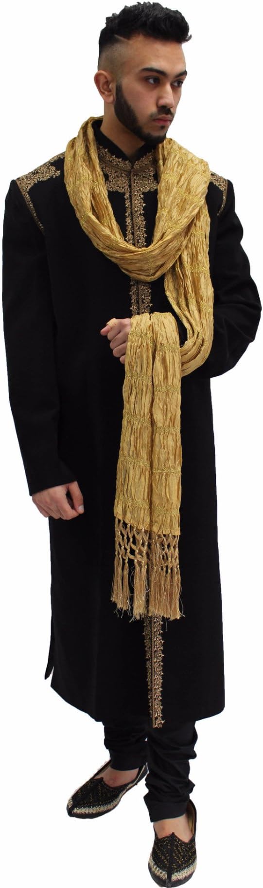 Jinnah - Black Emboidered sherwani, 38