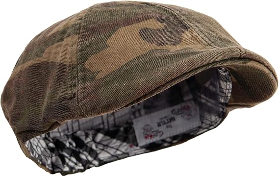 Washed Camo Ivy Cap with Elastic Band