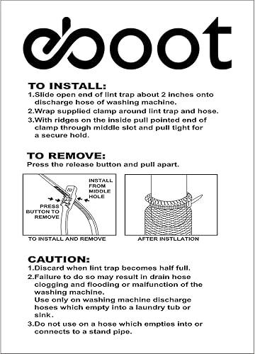 Miniatura 6 de eBoot 15 unidades Lint trampas Lint Snare Filtro Malla de Lavadora Manguera de lavandería con 15 unidades Cable Ties
