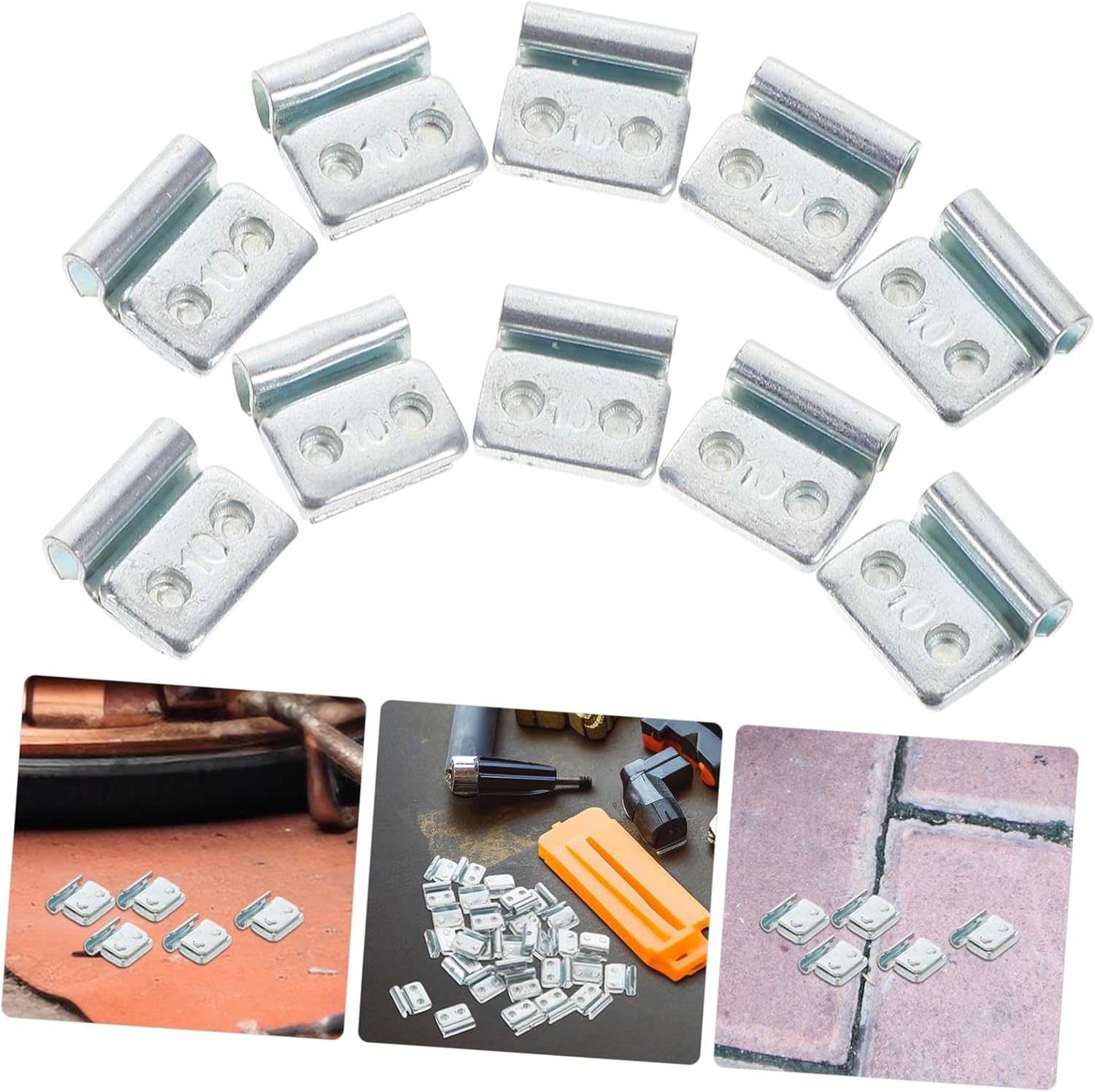 Cabilock 100pcs Vehicle Tire Weights Blocks Sturdy Aluminum Alloy Balance Weights for Cars Trucks Rvs and Offroad Vehicles Reliable Tire Replacement for Smooth Driving