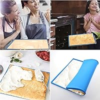 Vista 6 de 2 bandejas de silicona de rollo suizo para tartas, sartén para hornear, alfombrilla de gelatina, molde antiadherente para hornear