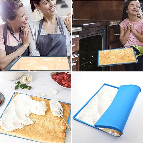 Miniatura 6 de Swiss Roll - Bandeja de silicona para tartas, bandeja para rollos de gelatina, alfombrilla antiadherente para hornear