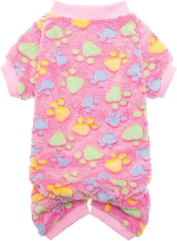 Dog Flannel Pajamas Fleece Sweater - Soft Cute Jumpsuits Winter Clothes for Dogs Pets Cats¡­