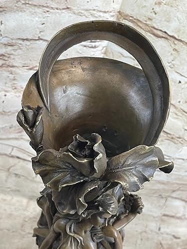 Miniatura 8 de EUROPEAN BRONZE Art Deco Nouveau Sexy Desnuda Mujer Semi Desnuda Figurativa Estatua De Bronce Genuino Hecho A Mano