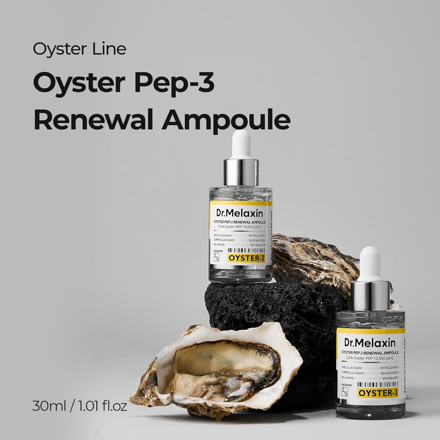 Dr.Melaxin Oyster Pep3 Renewal Ampoule for Plumping, Anti Aging, Hydrating Face | Visibly Smooth and Glowy Skin, Korean Skincare, 1.01 fl oz(30ml) - Image 2