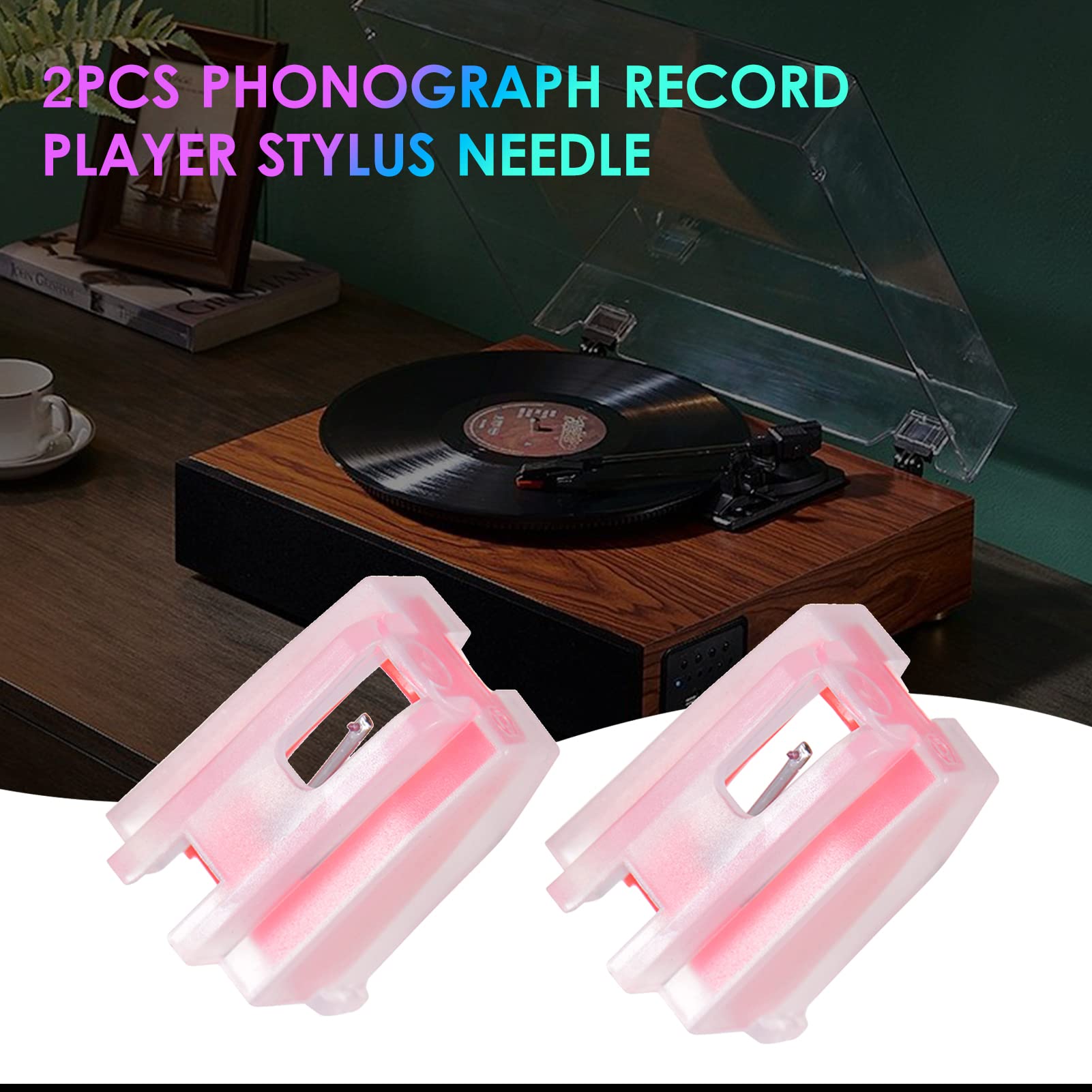 Lot de 2 stylets de rechange pour tourne-disque - Compatible avec Crosley NP1 NP6